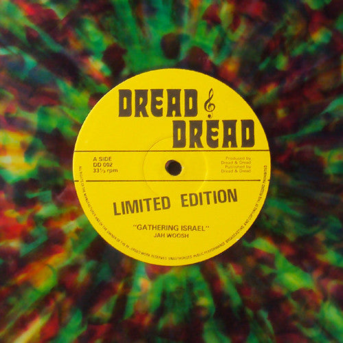 Image of Label Cover of LP - VG/VG+ - JAH WOOSH, Gathering Israel (Dread & Dread; DD 002, UK 1978, Red, Yellow, Green Marbled), ,  - 1216323C