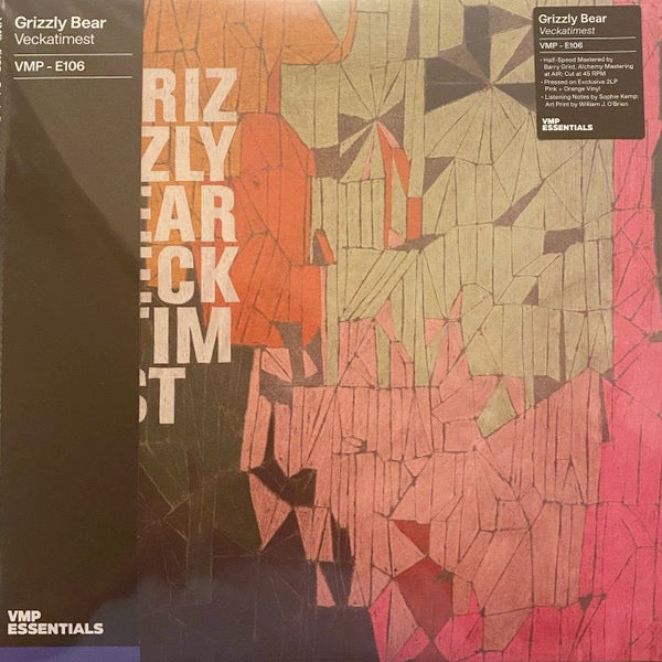 Image of Front Cover of 2xLP - VG+/VG+ - GRIZZLY BEAR, Veckatimest (Warp Records ; WARPLP182V, US 2021 Reissue, 2 Inners & Booklet, Print, Pink & Orange Vinyl, with Obi, Vinyl Me Please Essentials series), ,  - 2046261S