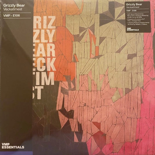 Image of Front Cover of 2xLP - VG+/VG+ - GRIZZLY BEAR, Veckatimest (Warp Records ; WARPLP182V, US 2021 Reissue, 2 Inners & Booklet, Print, Pink & Orange Vinyl, with Obi, Vinyl Me Please Essentials series), ,  - 2046261S