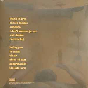 Image of Back Cover of LP - VG+/VG+ - WET LEG, Wet Leg (Domino ; WIGLP496, Europe 2022, Embossed Sleeve, Insert), Still in opened shrinkwrap with hype sticker. Sleeve has a corner crease. Vinyl has a slight warp, does not effect play.,  - 4016154C