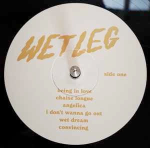 Image of Label Cover of LP - VG+/VG+ - WET LEG, Wet Leg (Domino ; WIGLP496, Europe 2022, Embossed Sleeve, Insert), Still in opened shrinkwrap with hype sticker. Sleeve has a corner crease. Vinyl has a slight warp, does not effect play.,  - 4016154C