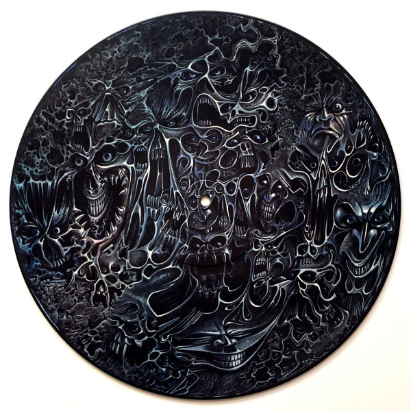 Image of Front Cover of 0446051S: LP - MORBID ANGEL, Altars Of Madness (Earrache; MOSH11P, UK 1989, Clear Plastic Sleeve, Picture Disc)   /VG+