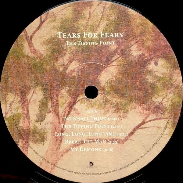 Image of Label Cover of LP - EX/EX - TEARS FOR FEARS, The Tipping Point (Concord Records ; 00888072404137, Europe 2022, Gatefold, Inner, Black Vinyl.), ,  - 0926217E