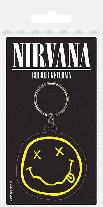 Image of Front Cover of 4814326C: Accessories - NIRVANA, Smiley Keyring (, UK 2022, Plastic Keyring With Relief Details)   NEW/NEW