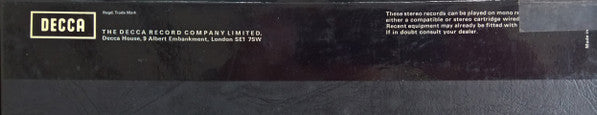 Image of Back Cover of 3xLP - VG+/VG+ - VLADIMIR ASHKENAZY, LONDON SYMPHONY ORCHESTRA, ANDR� PREVIN, Rachmaninov: The Four Piano Concertos / Rhapsody On A Theme Of Paganini (Decca Black Boxed Narrowband; SXLF 6565-7, UK 1972, Box Set), ,  - 4226200E