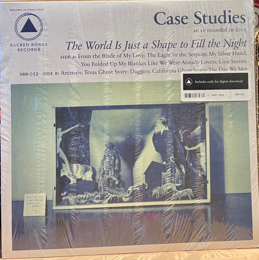 Image of Front Cover of 4014416C: LP - CASE STUDIES, The World Is Just A Shape To Fill The Night (Sacred Bones Records ; SBR-052, US 2011, Inner) Strong VG  VG/VG