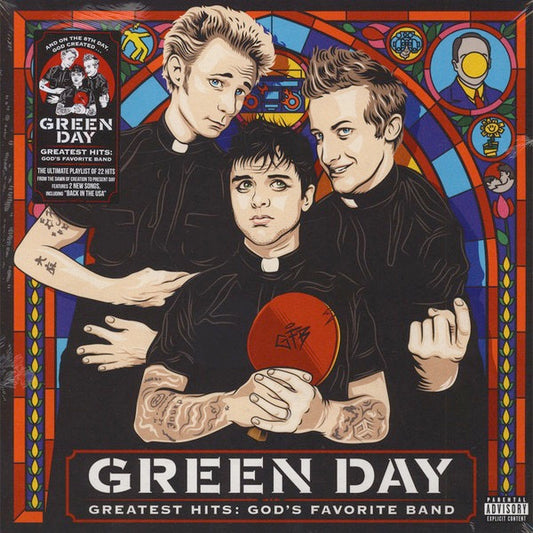 Image of Front Cover of 2xLP - VG/VG+ - GREEN DAY, Greatest Hits: God's Favorite Band (Reprise Records ; 564901-1, Europe 2017, Gatefold, Insert), Light cover wear,  - 0946005S
