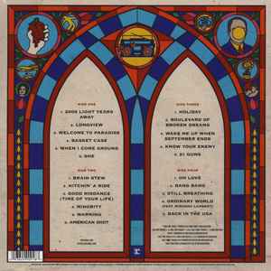 Image of Back Cover of 2xLP - VG/VG+ - GREEN DAY, Greatest Hits: God's Favorite Band (Reprise Records ; 564901-1, Europe 2017, Gatefold, Insert), Light cover wear,  - 0946005S