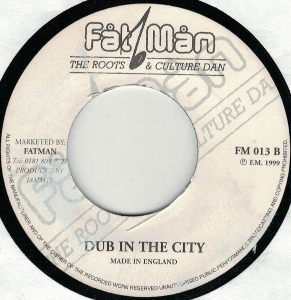 Image of Back Cover of 7" - /EX - AUGUSTUS PABLO, Pablo In Moonlight City (Fat Man; FM 013, UK 1999 Reissue), ,  - 4026093E