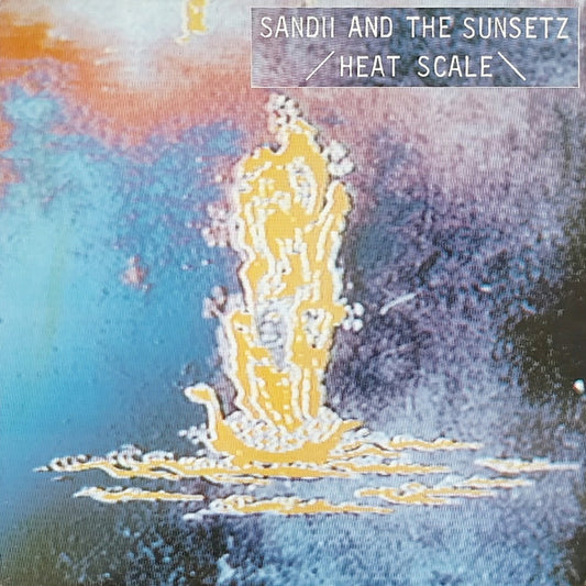 Image of Front Cover of 3444094S: LP - SANDII & THE SUNSETZ, Heat Scale (Alfa ; ALF 85842, Europe 1981) Edge wear, sticker residue, gold promo stamp on back cover  G+/VG+