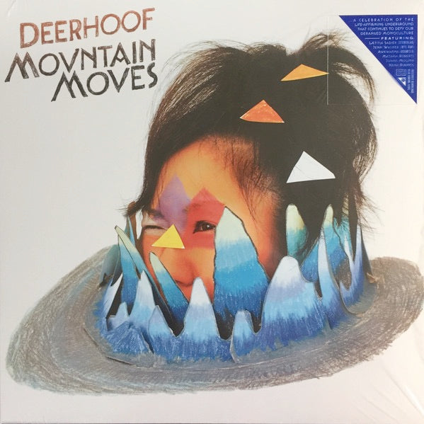 Image of Front Cover of LP - VG+/VG+ - DEERHOOF, Mountain Moves (Joyful Noise Recordings ; JNR233, US 2017, Inner, Blue Swirl Vinyl.), ,  - 4126023E