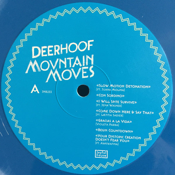 Image of Label Cover of LP - VG+/VG+ - DEERHOOF, Mountain Moves (Joyful Noise Recordings ; JNR233, US 2017, Inner, Blue Swirl Vinyl.), ,  - 4126023E