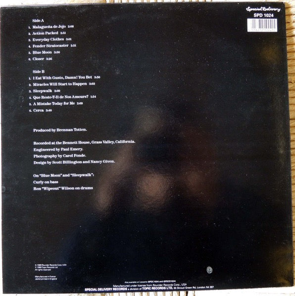 Image of Back Cover of 3914332C: LP - JONATHAN RICHMAN, Jonathan Richman (Special Delivery ; SPD 1024, UK 1989)   VG/VG+