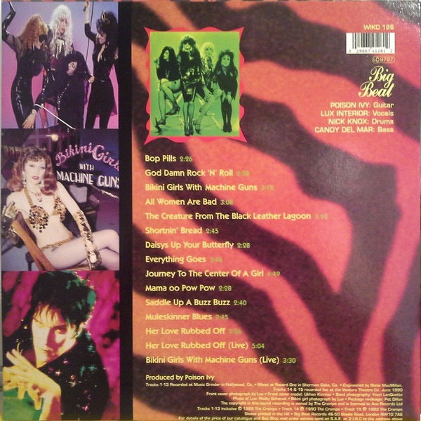 Image of Back Cover of 4754129S: LP - THE CRAMPS, Stay Sick! (Big Beat Records ; WIKD 126, UK 1993)   NEW/NEW