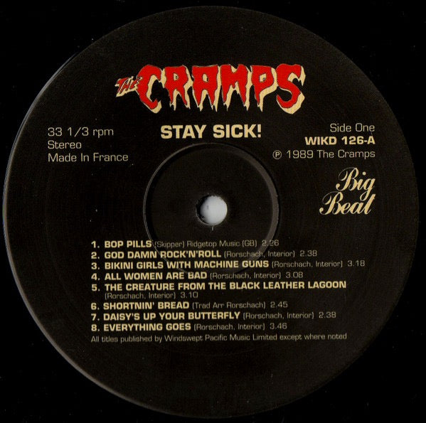 Image of Label Cover of 4754129S: LP - THE CRAMPS, Stay Sick! (Big Beat Records ; WIKD 126, UK 1993)   NEW/NEW