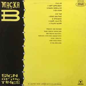 Image of Back Cover of 1515310C: LP - MACKA B, Sign Of The Times (Ariwa ; ARILP028, UK 1986, Picture sleeve)   G+/G+