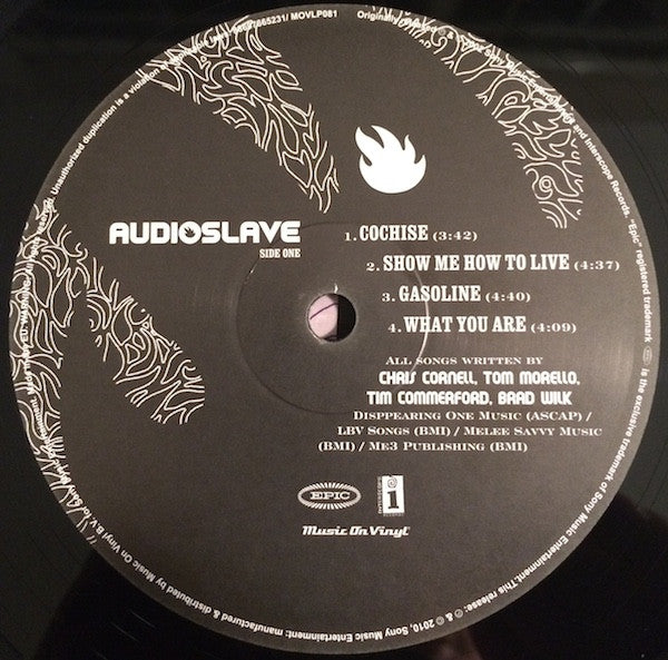 Image of Label of 3524446E: 2xLP - AUDIOSLAVE, Audioslave (Music On Vinyl ; MOVLP081, UK, Europe & US 2010 Reissue, Gatefold, 2 Inners)   VG+/VG+