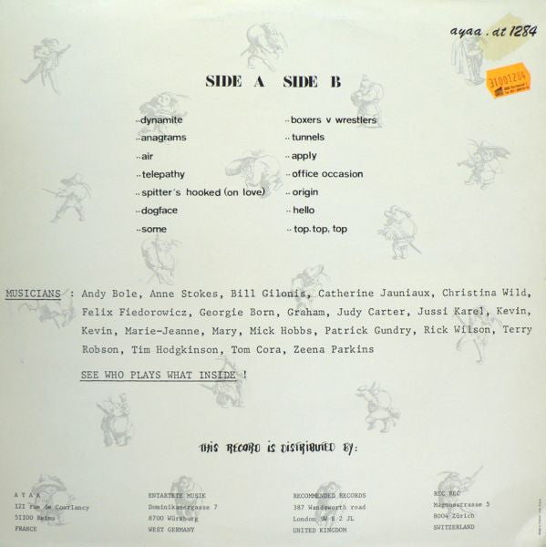 Image of Back Cover of 0526104E: LP - OFFICER!, Ossification (Ayaa ; DT 1284, France 1984) Ring Wear  VG/VG+