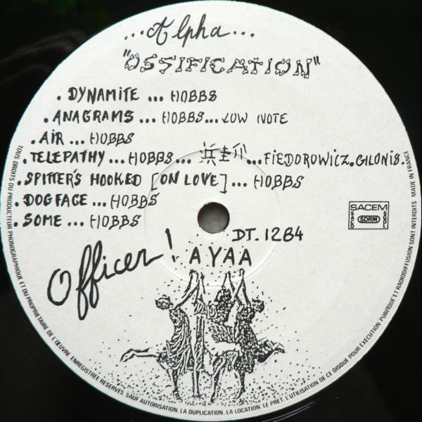 Image of Label Cover of 0526104E: LP - OFFICER!, Ossification (Ayaa ; DT 1284, France 1984) Ring Wear  VG/VG+