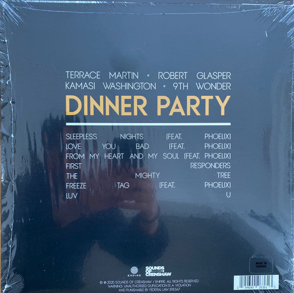 Image of Back Cover of LP - VG/G+ - DINNER PARTY, Dinner Party (Sounds Of Crenshaw ; ER567, US 2020, Inner), Light marks only, plays VG/VG+.,  - 3746204S