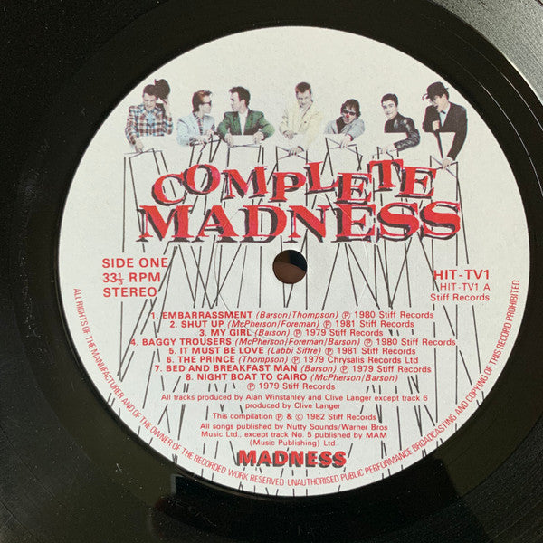 Image of Label Cover of LP - VG+/VG - MADNESS, Complete Madness (Stiff Records ; HIT-TV 1, UK 1982, Gatefold, No Bilbo In Run Out), ,  - 4326310E