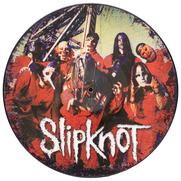 Image of Front Cover of LP - G+/VG - SLIPKNOT, Slipknot (Roadrunner Records ; RR 8655-6, US 2000 Reissue, Clear Plastic Sleeve, Limited to 5000 Copies. Numbered.), No. 002140. Surface marks. Seam split to PVC outer, creasing. ,  - 0946072S