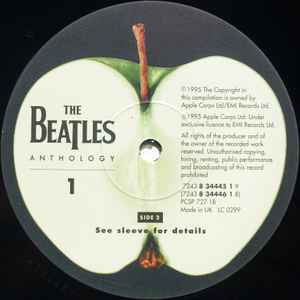 Image of Label Cover of 3xLP - VG+/VG+ - THE BEATLES, Anthology 1 (Apple Records ; 7243 8 34445 1 9, Europe 1995, Triple Gatefold, EMI Pressing), ,  - 2516149C