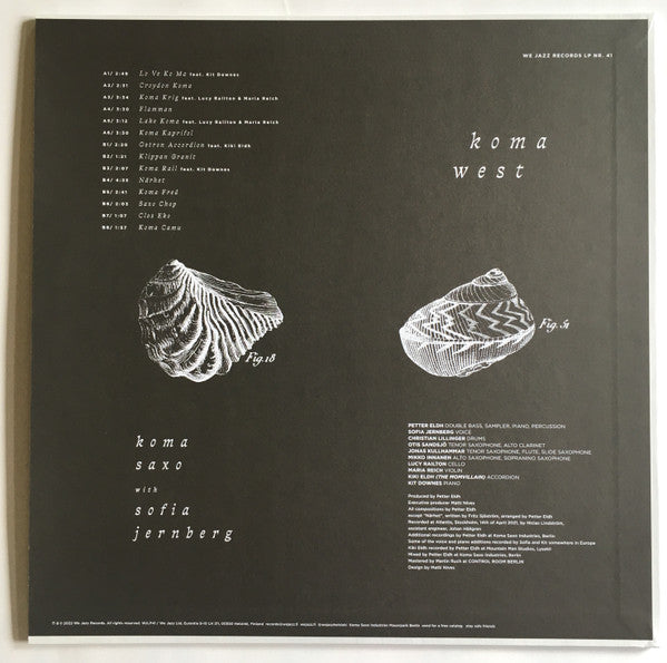 Image of Back Cover of 2932021E: LP - KOMA SAXO WITH SOFIA JERNBERG, Koma West (We Jazz ; WJLP41, Finland 2022)   NEW/NEW