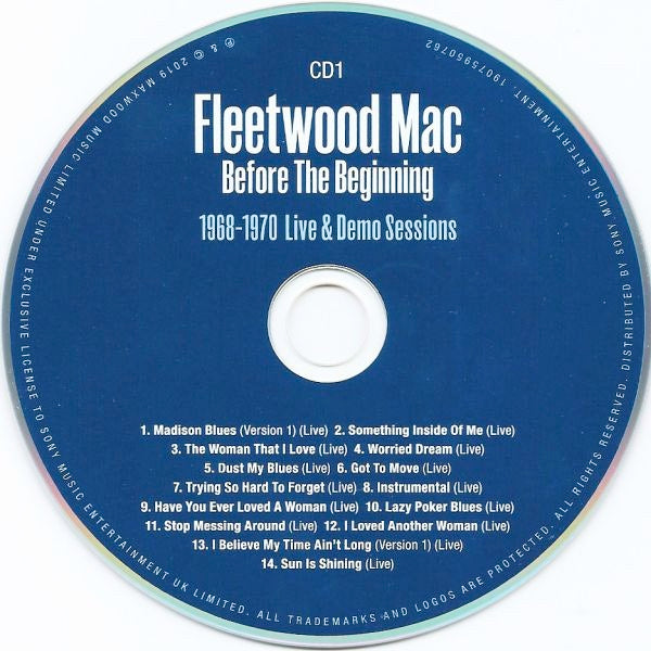 Image of Label Cover of 3xCD - M/M - FLEETWOOD MAC, Before The Beginning (1968-1970 Live & Demo Sessions) (Sony Music ; 19075923252, Europe 2019, Book Sleeve), Still In Stickered Shrinkwrap,  - 3816417C