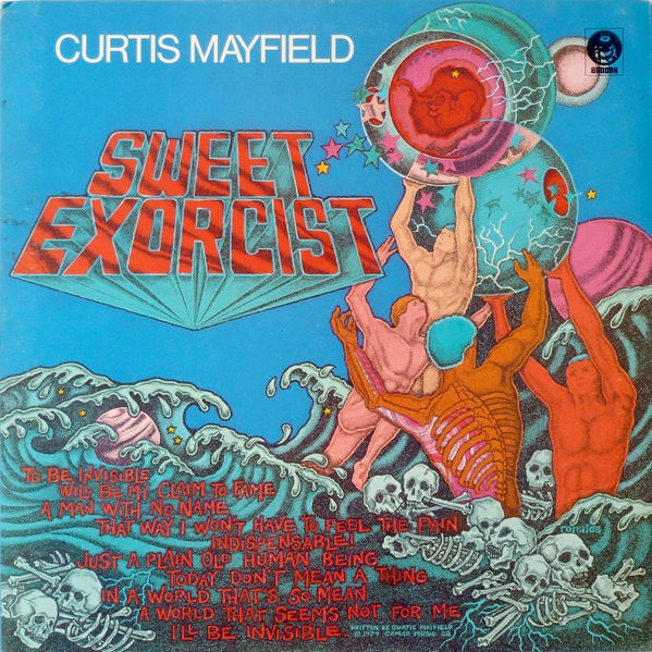 Image of Front Cover of LP - G+/G - CURTIS MAYFIELD, Sweet Exorcist (Buddah; BDLH5001, UK 1974, Gatefold), Sleeve in good shape, has signs of wears on edges. Vinyl has amny light marks, plays G+ with background noise.,  - 4046280S