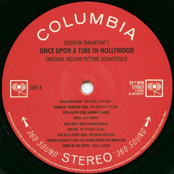 Image of Label Cover of 2xLP - VG+/VG - VARIOUS, Once Upon A Time In Hollywood (Original Motion Picture Soundtrack) (Columbia Records; 19075981971, Europe 2019, Gatefold, 2 Inners & Insert, Poster), Strong VG - a few light marks,  - 3746058S