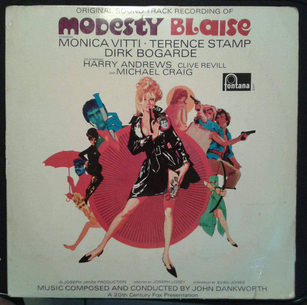 Image of Front Cover of 4625194E: LP - JOHN DANKWORTH, Modesty Blaise (Fontana ; TL 5347, UK 1966, Laminated Front Sleeve, Mono) Fogging On Side 2  VG/VG