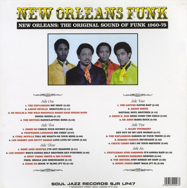 Image of Back Cover of 3xLP - VG/VG - VARIOUS, New Orleans Funk (New Orleans: The Original Sound Of Funk 1960-75) (Soul Jazz Records ; SJR LP47, UK 2011 Reissue, Picture Sleeve, 3 Inners), Discs are strong VG, sleeve has some light creasing and shelf wear,  - 3526237E