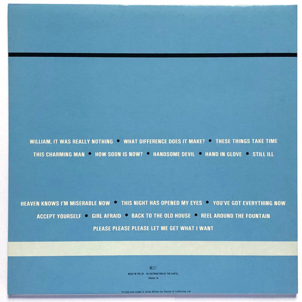 Image of Back Cover of LP - VG/G - THE SMITHS, Hatful Of Hollow (Rough Trade; ROUGH 76, UK 1984, Correct Black Dot Gatefold Sleeve, Inner With Correct Tracklisting, Aston Clinton Pressing), ,  - 3726038E