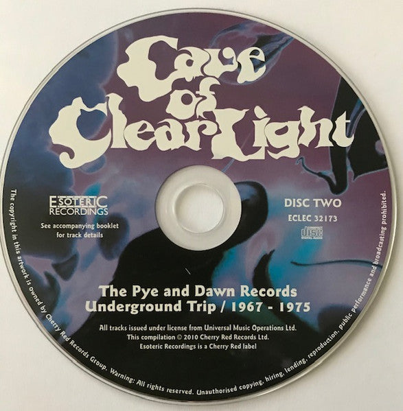Image of Label Cover of 3xCD - VG+/EX - VARIOUS, Cave Of Clear Light : The Pye And Dawn Records Underground Trip 1967-1975 (Esoteric Recordings  ; ECLEC 32173, UK 2010, Box Set, Booklet), ,  - 3036180E