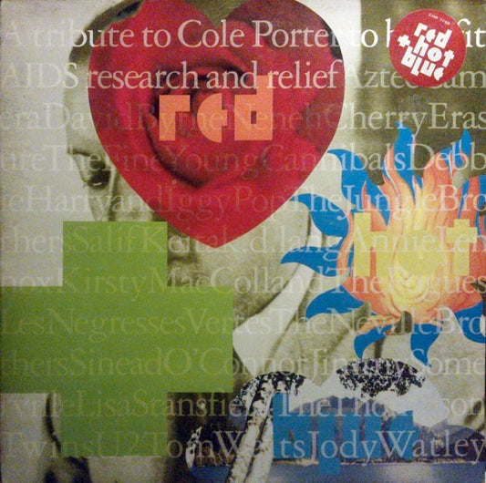 Image of Front Cover of 1444145S: 2xLP - VARIOUS, Red, Hot and Blue - A tribute to Cole Porter to Benefit AIDS research and relief. (Chrysalis ; CHR 1799, UK 1990, Stickered Gatefold Sleeve, 2 Inners)   VG/VG+