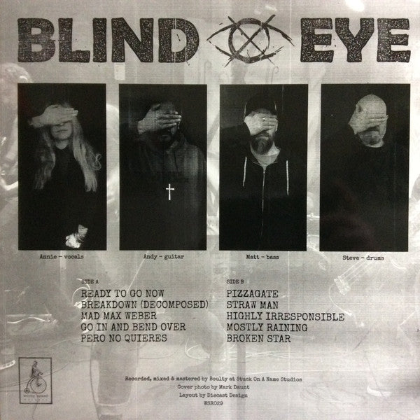 Image of Back Cover of 3852274S: LP - BLIND EYE, Decomposed (Wrong Speed Records ; WSR029, UK 2022, Insert)   NEW/NEW