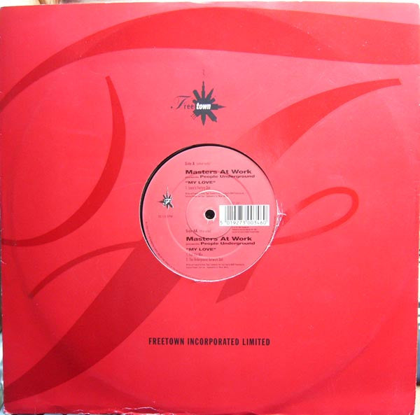 Image of Front Cover of 4925082E: 12" - MASTERS AT WORK PRESENTS PEOPLE UNDERGROUND, My Love (Freetown Inc ; FTI 34T, UK 1994, Company Sleeve) A fair amount of hairline marks but plays great. Generic sleeve  /G+