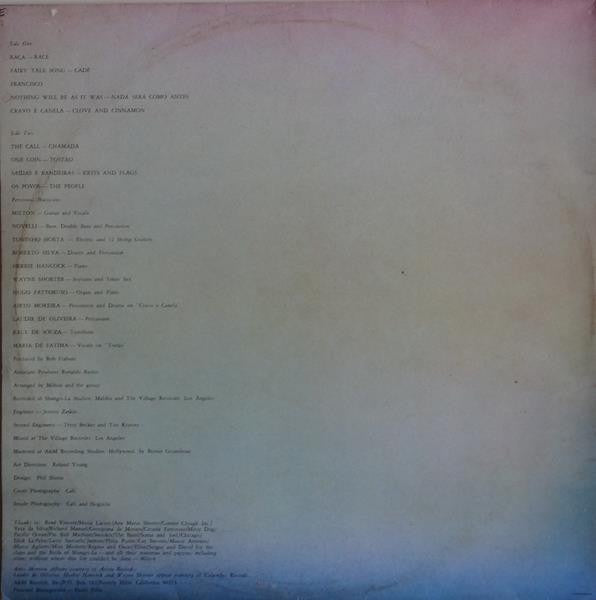 Image of Back Cover of LP - VG/G+ - MILTON NASCIMENTO, Milton (EMI ; XEMCB-7024, Brazil 1977, Gatefold), Lots of light marks to disc.,  - 2616016C