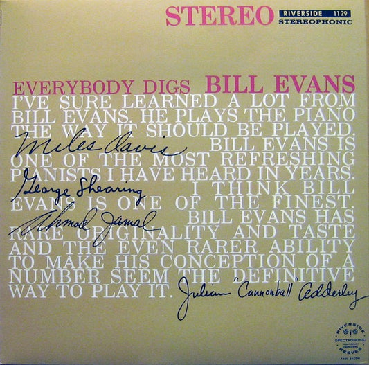 Image of Front Cover of LP - G+/VG - BILL EVANS, Everybody Digs (Fantasy; OJC-068, US 1983 Reissue), Light Marks only. Sticker damage to sleeve.,  - 2726029E