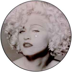 Image of Label Cover of 4015060C: 12" - MADONNA, Hanky Panky (Sire; W8789TP, UK 1990, Hype Stickered PVC Outer, Insert, With Poster, Picture Disc) Outer split at side, poster intact with light tack marks.  VG/VG