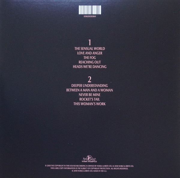 Image of Back Cover of LP - VG+/VG+ - KATE BUSH, The Sensual World (Fish People  ; 0190295593841, Europe 2018 Reissue, Inner), One small crease on bottom edge of sleeve.  cc .   c c                                                                                                                                                            ,  - 2826268E