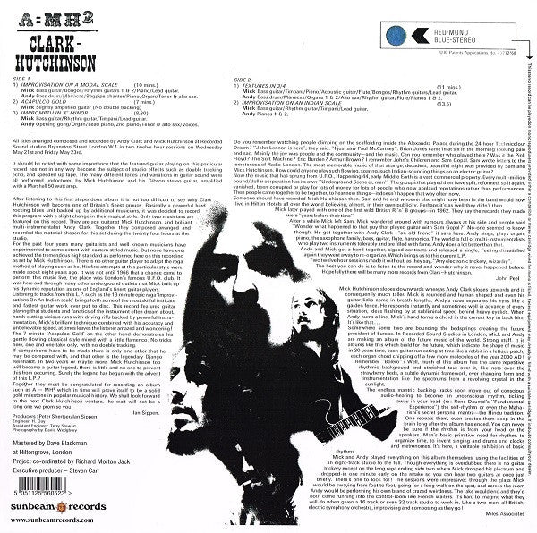Image of Back Cover of LP - VG/VG+ - CLARK HUTCHINSON, A=MH  ...Expanded (Sunbeam Records; SBMLP5605, UK 2015 Reissue, Booklet & Insert, With 2 CDs), Edge Wear, corner creases,  - 4246343S