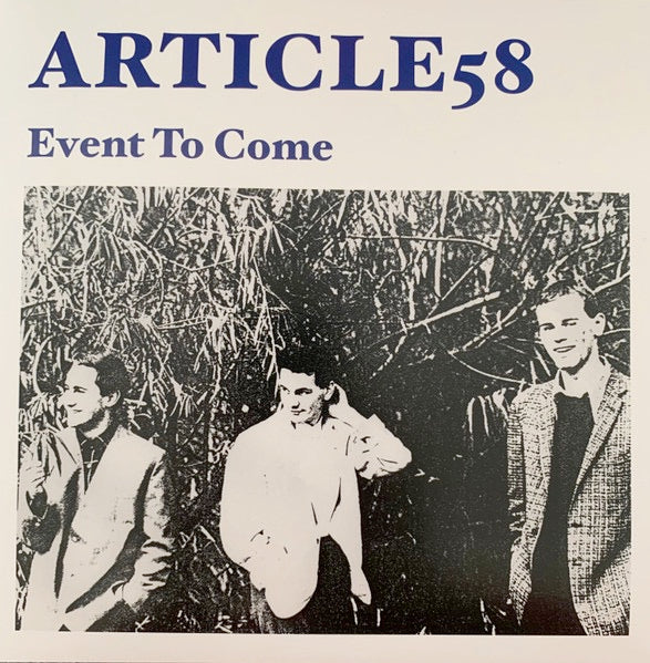 Image of Front Cover of 7" - VG+/EX - ARTICLE 58, Event To Come (Optic Nerve Recordings; ON404, UK 2022 Reissue, Stickered Plastic Outer, Company Inner, Poster & Postcard, Red Vinyl), Complete,  - 3516097C