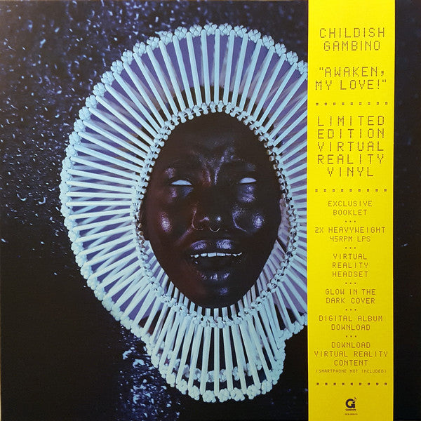 Image of Front Cover of 2xLP - VG/VG - CHILDISH GAMBINO, Awaken, My Love! (Glassnote; GLS-0209-01, US 2017, Embossed Box Set, 2 Inners, Booklet, NO VR HEADSET, NO OBI.), faint rub marks to vinyl. light wear to box,  - 2946085S