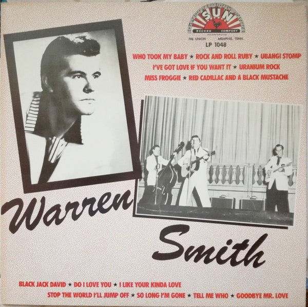 Image of Front Cover of 1645026S: LP - WARREN SMITH, Warren Smith (Sun; SUN LP 1048, UK 1989) Hairlines. Seam splitting to spine, faint ring wear, discolouration, tear to opening edge  VG/VG