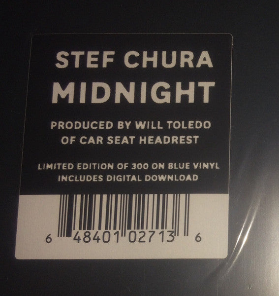 Image of Front Cover of 1724283E: LP - STEF CHURA, Midnight (Saddle Creek; LBJ-271, UK 2019, Insert, Blue Vinyl)   VG+/VG+