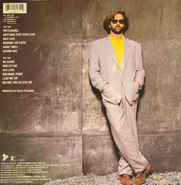 Image of Back Cover of LP - VG/VG - ERIC CLAPTON, Journeyman (Reprise Records; 926 074-1, UK 1989, Gatefold, Inner, Speciality Plating ), Strong VG, Light hairlines ,  - 4116077C