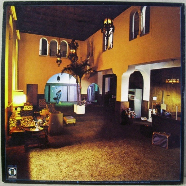 Image of Back Cover of LP - VG/VG - EAGLES, Hotel California (Asylum Door Label; K53051, UK 1978 Reissue, Gatefold, Inner, Poster), Light marks, Sleeve a little worn,  - 2716105C