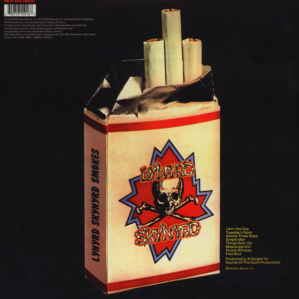 Image of Back Cover of LP - VG+/VG+ - LYNYRD SKYNYRD, (Pronounced 'L h-'n rd 'Skin-'n rd) (MCA Blue Rainbow; 5355016, Europe 2015 Reissue, Gatefold, Black Inner, 180 Gram Vinyl), ,  - 2626111E